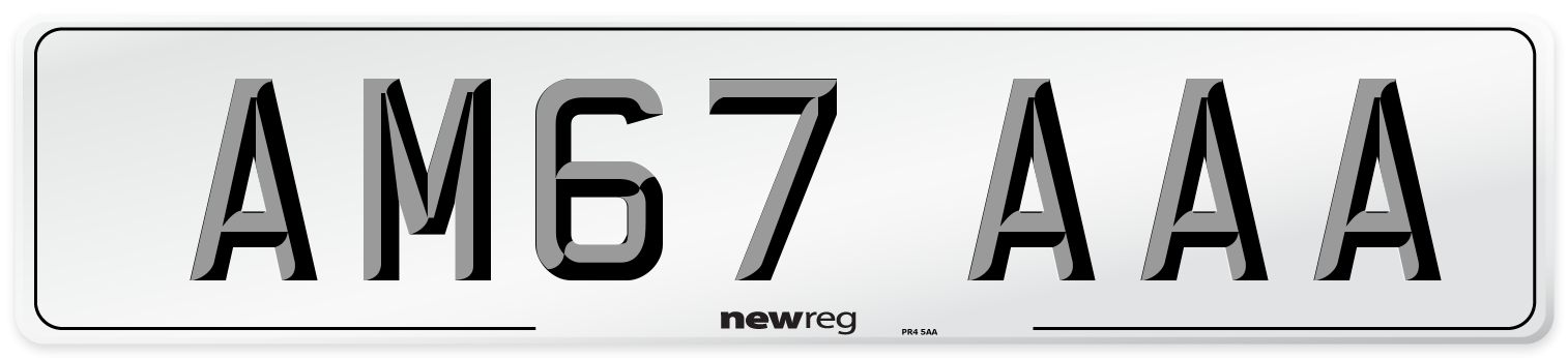 AM67 AAA Number Plate from New Reg